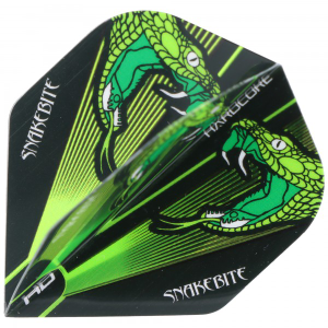 Peter Wright Snakebite Dart Flights, schwarz grün