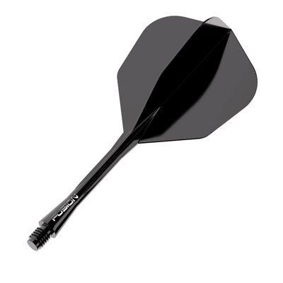 Winmau Fusion Integrated Flight System Small Black, Länge: Short 22 mm