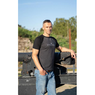 STEELIKONE T-Shirt - CONTRAST, Farbe: Grau, Größe: S