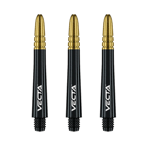 Winmau Vecta Shafts - Schwarz Gold, Variante: Short