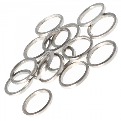 Winmau Pro-Lock Rings 8411 Schaftringe Edelstahl Silber schmal, 15 St.