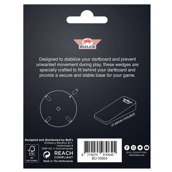 Bull's Foam Wedges Dartboard Keile 4 Stück, 5 image
