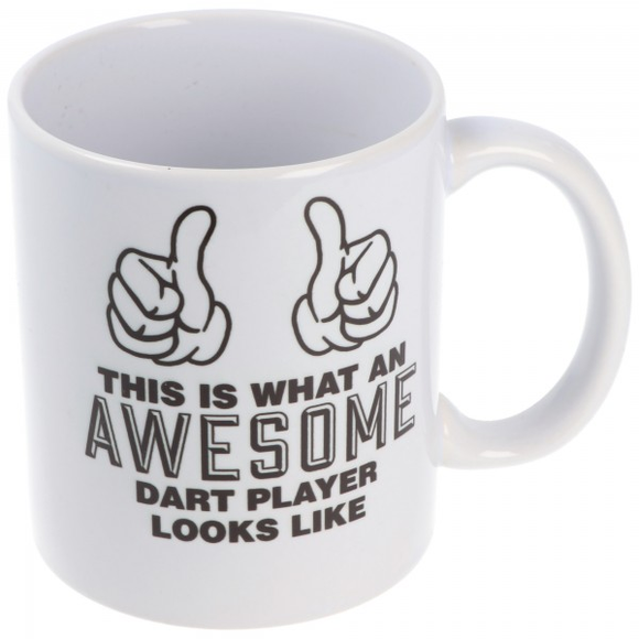 Tasse Dart Fantastisch, Tasse Awesome, Keramik weiß