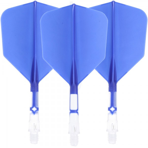 Cuesoul integrierte Dart Flights AK7, Standard S, blau transparent