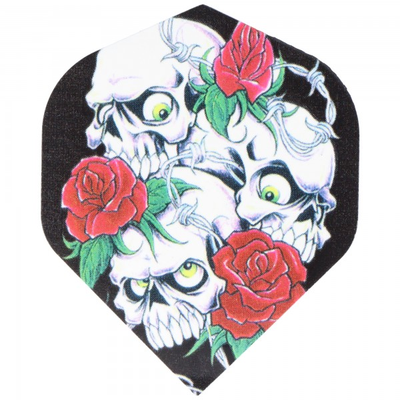 Skulls and Roses Dart Flight schwarz, 3 Stück