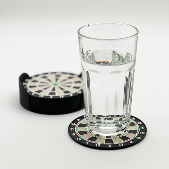Kaltgetränke-Untersetzer im Darts-Design (8 Stück + Halter), 4 image