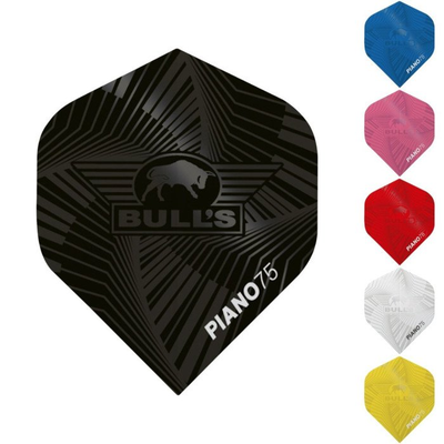 Bull's Piano Flights 75 Micron No.2, Flight Form: Standard / No2, Farbe: Schwarz