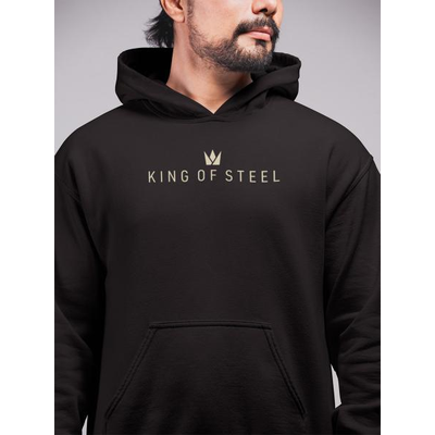 STEELIKONE HOODIE - KING OF STEEL, Farbe: Schwarz, Größe: S