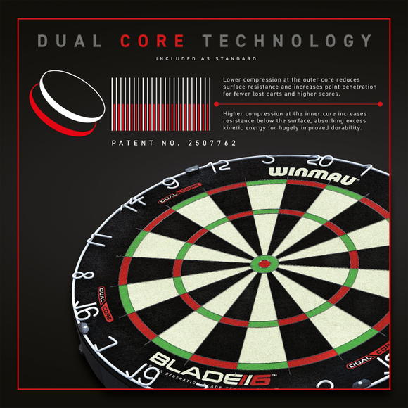 Winmau Blade 6 Dual Core Steeldartboard, 3 image