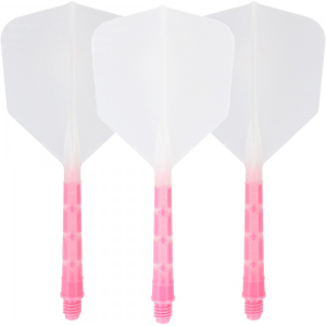 Cuesoul integrierte Dart Flights AK7, Standard L, transparent pink
