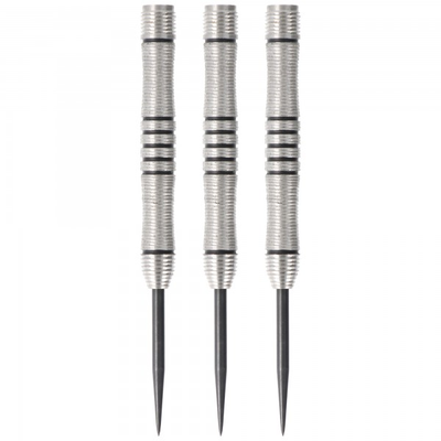 Steeldart Barrel silber schwarz mit 2 Mulden, 90% Tungsten, 22gr