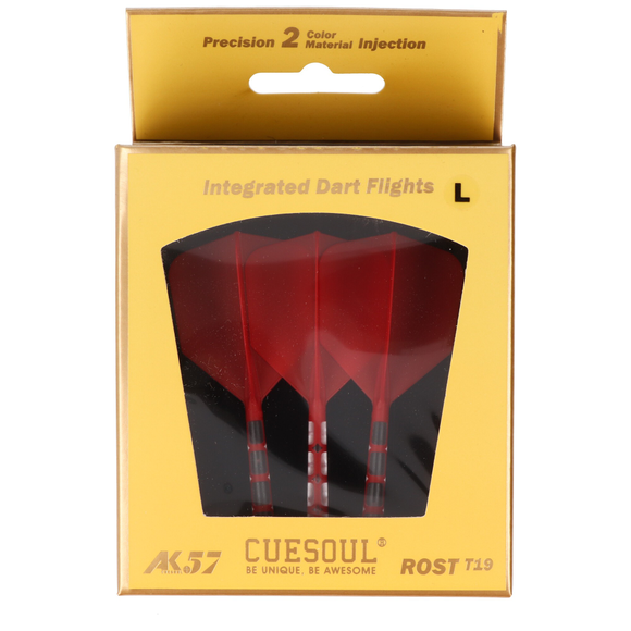 Cuesoul integrierte Dart Flights AK7, Standard L, rot transparent, 8 image