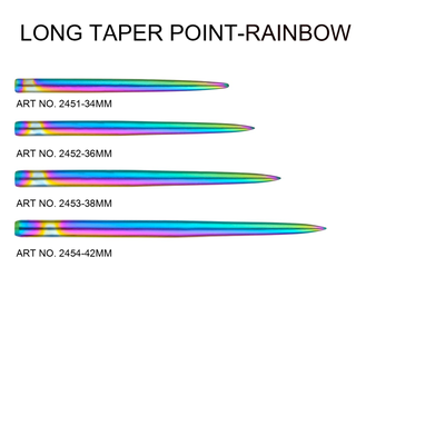 One80 Long Taper Point - Rainbow, Länge: 34mm