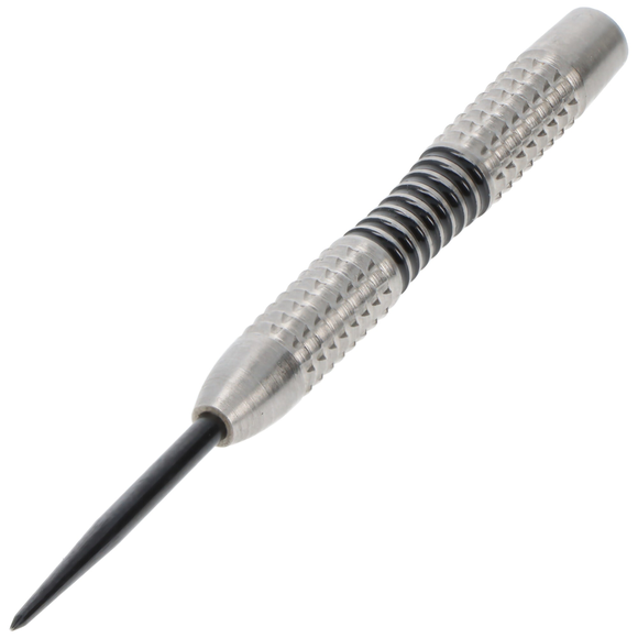 Steeldart Barrel silber schwarz mit Mulde, 90% Tungsten, 22gr, 2 image