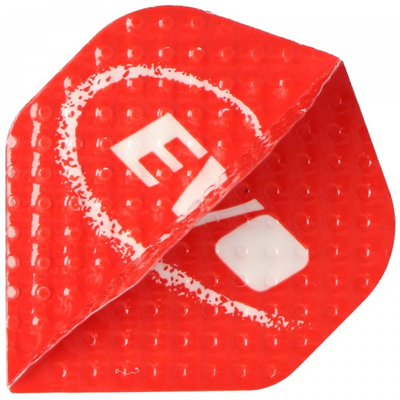 EVO Dartflight, dimple, rot, 3 Stück