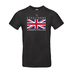 T-SHIRT - STEELIKONE - LONDON CALLING [SCHWARZ], Farbe: Schwarz, Größe: S