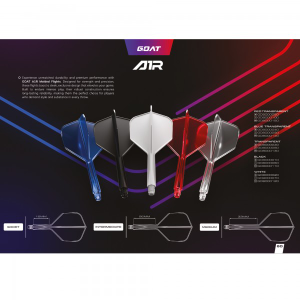 Goat Dart A1R Molded Flight- Schaftsystem, rot, medium