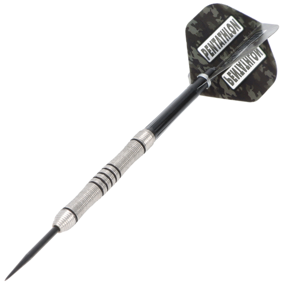 Steeldart Barrel silber schwarz mit 2 Mulden, 90% Tungsten, 26gr, 8 image