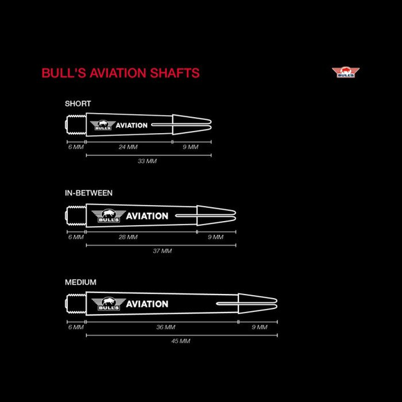 Bull's Aviation Aluminium Shafts Grey Aluminium, Shaft Länge: Intermediate, Farbe: Grau, 4 image