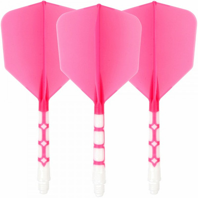 Cuesoul integrierte Dart Flights AK7, Standard L, pink weiß