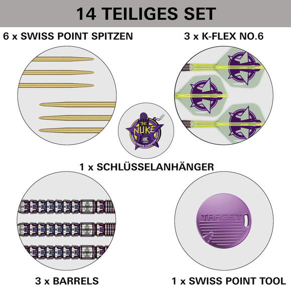 Target Luke Littler World Champion 2025 90% Tungsten Swiss Point Steeldarts, Gewicht: 23 Gramm, 3 image