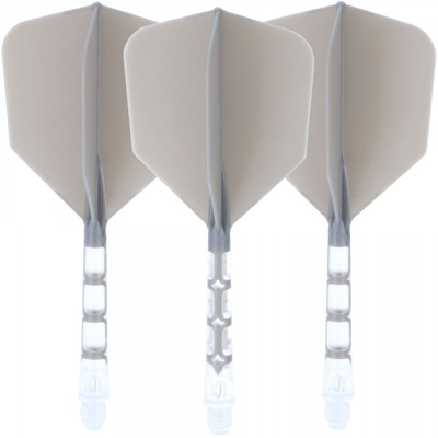 Cuesoul integrierte Dart Flights AK57, Standard L, grau transparent