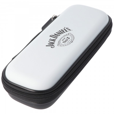 Jack Daniels Slim EVA Darttasche, Länge 21cm, schwarz-weiß