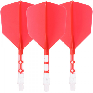 Cuesoul integrierte Dart Flights AK7, Standard M, rot transparent