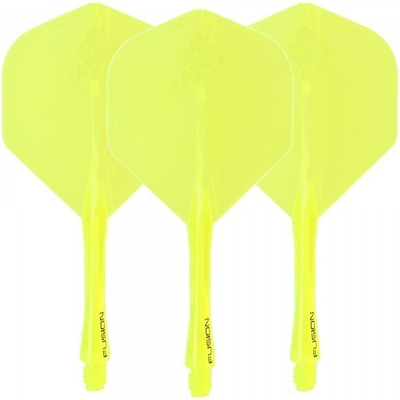 Winmau Fusion Dart Flight und Shaft, Standard, neon gelb, short, 22mm