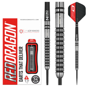 RedDragon Gian van Veen 90% Tungsten Steeldarts, Gewicht: 24 Gramm