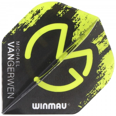 Michael van Gerwen Dartflight Mega Standard, grün, schwarz, 3 Stück