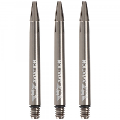 Aluminium Dartshaft Aviation anthrazit, Medium, 3 Stück