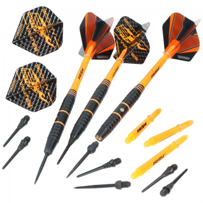 2in1, Steel und Softdart-Set, Dartspitzen austauschbar, schwarz