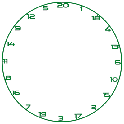 Bullet Custom Zahlenring Grün