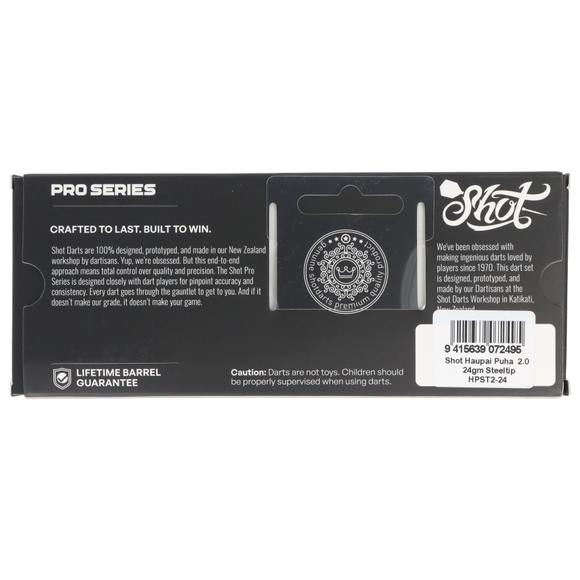 Shot Pro Series Haupai Puha 2 Steeldart, Hopes, 90% Tungsten, 24 Gramm, 10 image