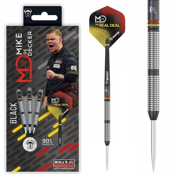 BULL'S Mike de Decker Black Edition Steeldarts 90%, Gewicht: 26