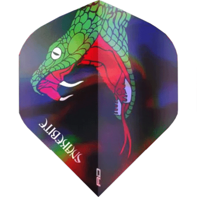 Red Dragon Hardcore Peter Wright Snakebite Holographic Standard Flight, Farbe: Schwarz