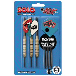 Shot Value Range Solo Brass Steeldarts, Gewicht: 18 Gramm