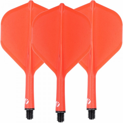 Shot Dart Flight und Shaft, Standard, rot, short, 19,2mm