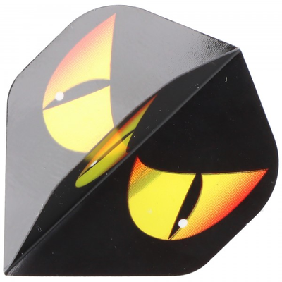 Dart Flight schwarz mit Tigeraugen, Standard No.2, 3 Stück