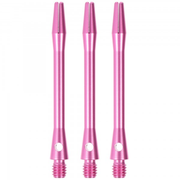 Aluminium Dart Shaft Pink, Short, 3 Stück