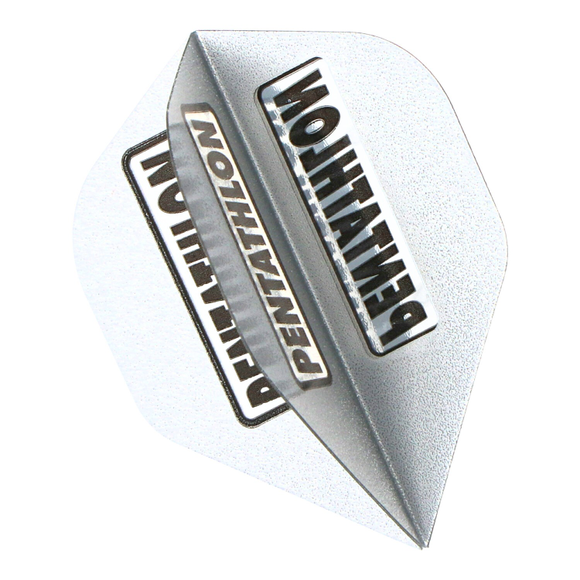 Pentathlon HD100 Dart Flights, silber, 3 Stück, 6 image