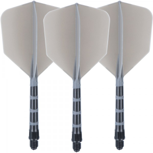 Cuesoul integrierte Dart Flights AK7, Standard L, schwarz, grau