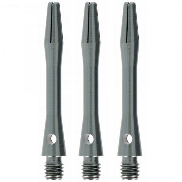 Aluminium Dart Shaft Gun Metal, Short, 3 Stück