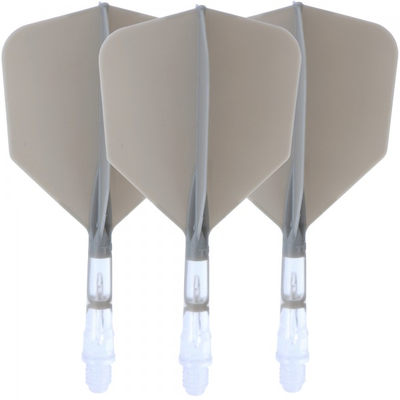 Cuesoul integrierte Dart Flights AK7, Standard S, grau transparent