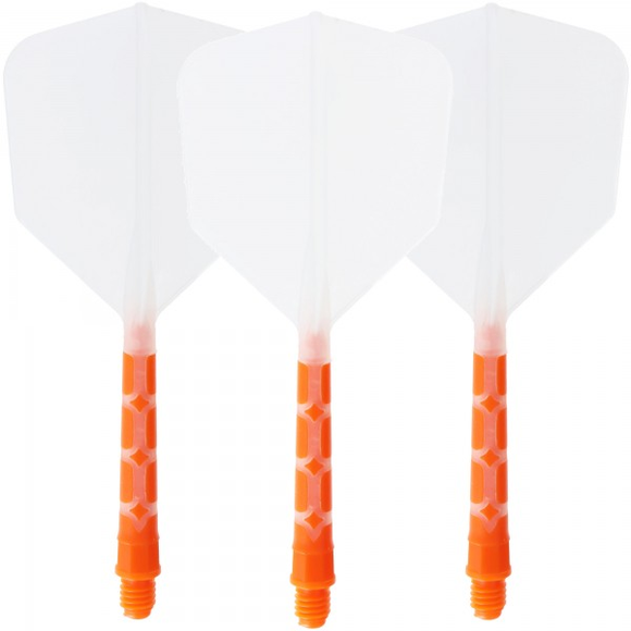 Cuesoul integrierte Dart Flights AK7, Standard L, transparent neon orange