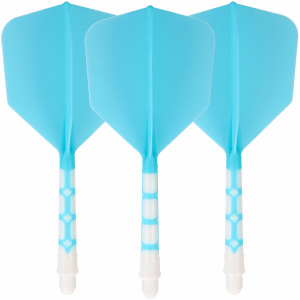 Cuesoul integrierte Dart Flights AK7, Standard L, hellbau weiß