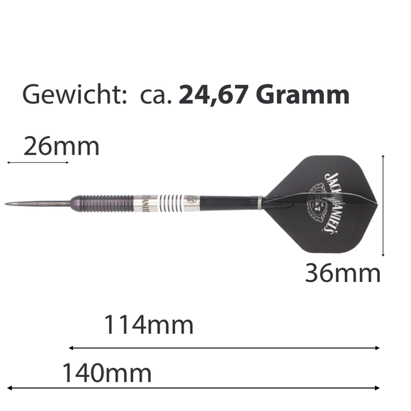 Jack Daniels Steeldart-Set 90%, Old No.7, 23 Gramm, 6 image