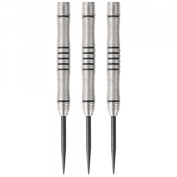 Steeldart Barrel silber schwarz mit 2 Mulden, 90% Tungsten, 22gr