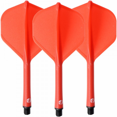 Shot Dart Flight und Shaft, Standard, rot, medium, 31,2mm